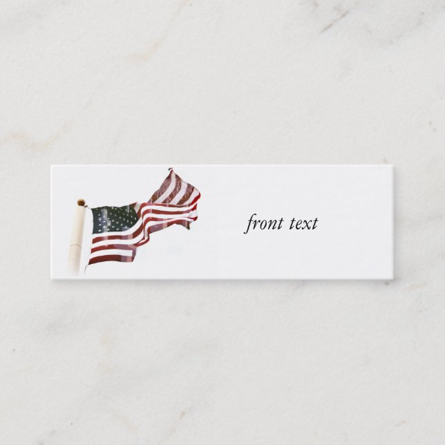 Crosses Within Old Glory - Memorial Day Mini Business Card (Front)