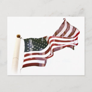 Crosses Within Old Glory - Memorial Day Postcard