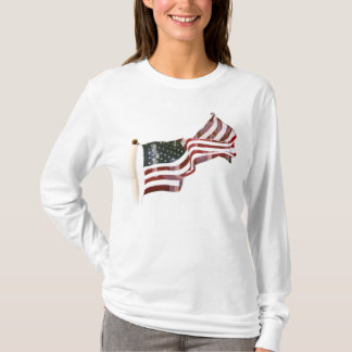Crosses Within Old Glory - Memorial Day T-Shirt