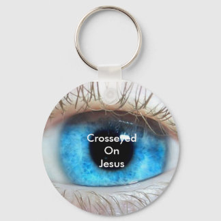 Crosseyed On Jesus (blue) Key Ring