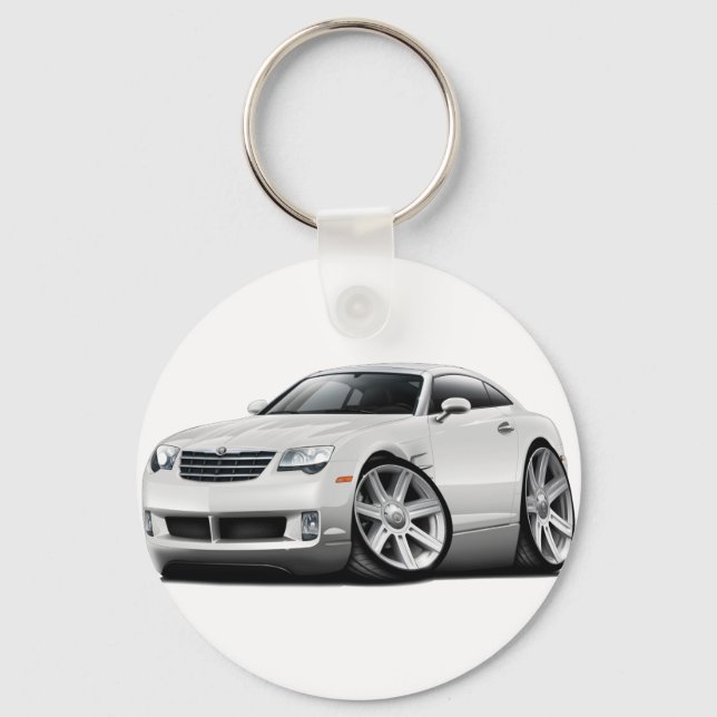 Crossfire White Car Key Ring (Front)