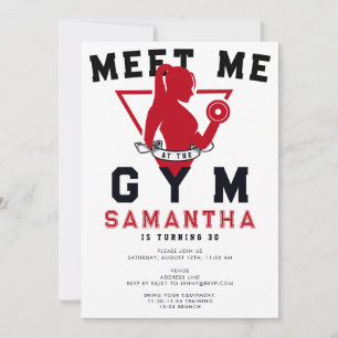 CrossFit Fitness Training Gym Fit Birthday Party Invitation