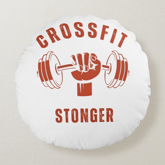CrossFit Stronger--Power & Strength Mindset Round Cushion (Front)