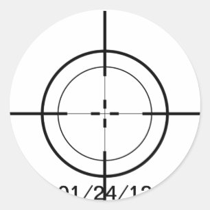 Crosshairs Classic Round Sticker