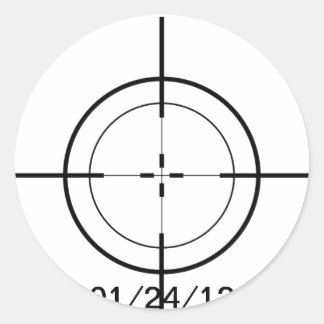 Crosshairs Classic Round Sticker