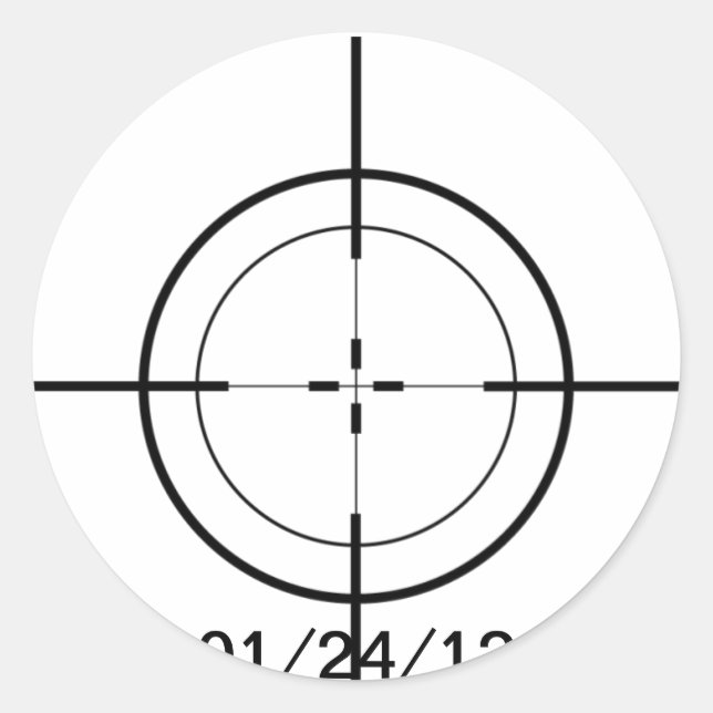 Crosshairs Classic Round Sticker (Front)