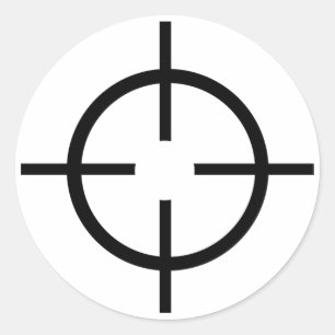 Crosshairs Classic Round Sticker