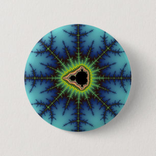 Crosshairs - Fractal 6 Cm Round Badge