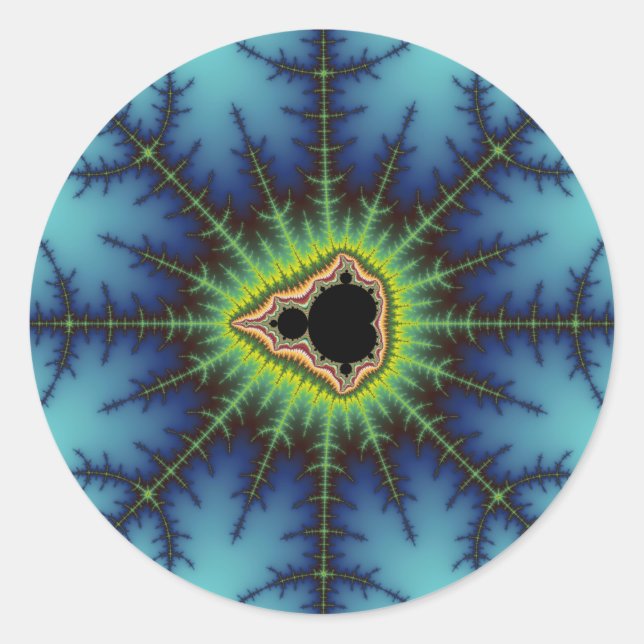 Crosshairs - Fractal Classic Round Sticker (Front)