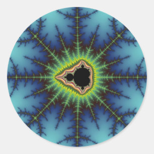 Crosshairs - Fractal Classic Round Sticker