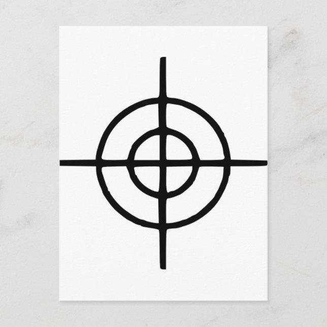 Crosshairs - Gun Postcard (Front)