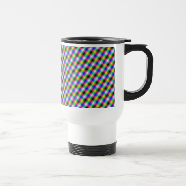 Crosshatch in Neon Travel Mug (Right)