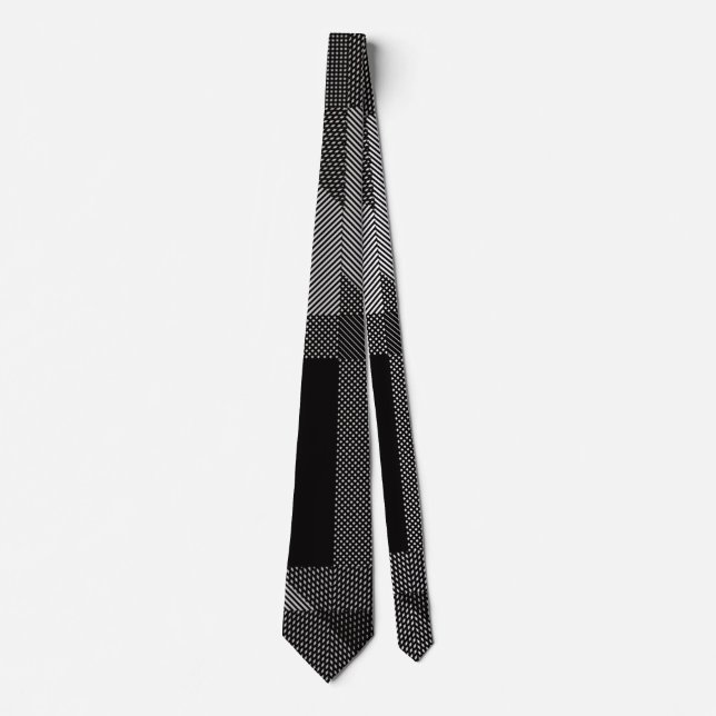 Crosshatch Op Art Tie (Front)