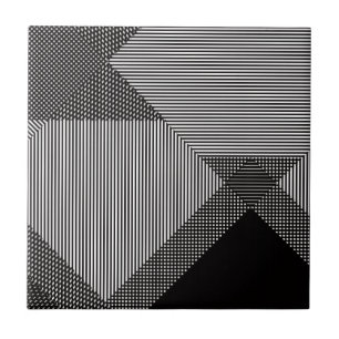 Crosshatch Op Art Tile