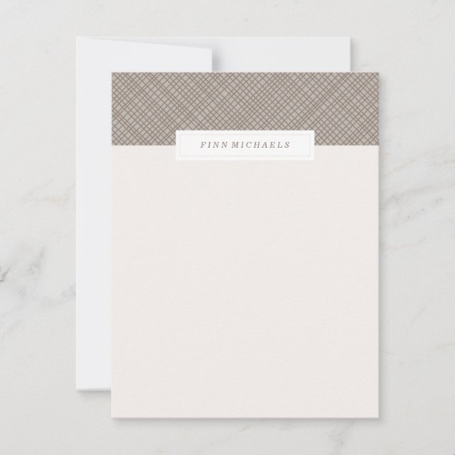 Crosshatch Stationery - Chocolate Card (Front)