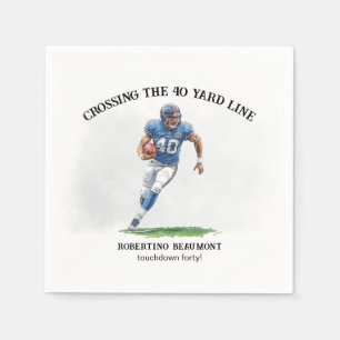Crossing 40 Yard American Football 40th birthday Napkin