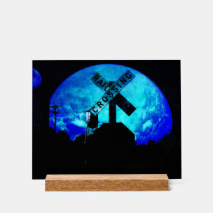 Crossing acrylic sign