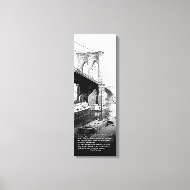 Crossing Brooklyn Ferry Walt Whitman Canvas Print (Front)