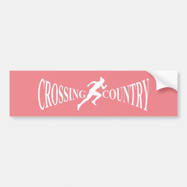 Crossing country bumper sticker (Front)