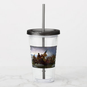 Crossing Delaware 1776: General George Washington Acrylic Tumbler