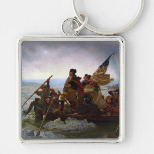 Crossing Delaware 1776: General George Washington Key Ring