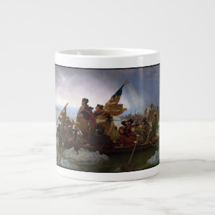 Crossing Delaware 1776: General George Washington Large Coffee Mug