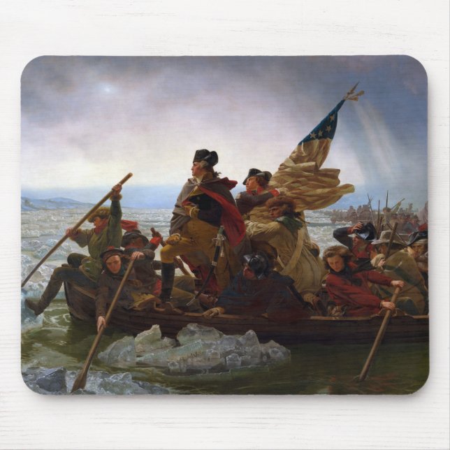Crossing Delaware 1776: General George Washington Mouse Mat (Front)
