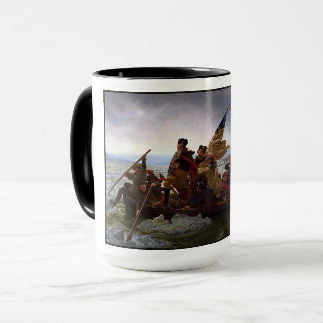 Crossing Delaware 1776: General George Washington Mug (Front Left)