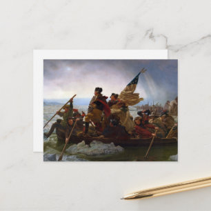 Crossing Delaware 1776: General George Washington Postcard