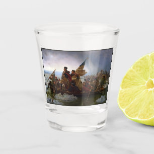 Crossing Delaware 1776: General George Washington Shot Glass