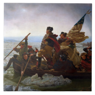 Crossing Delaware 1776: General George Washington Tile