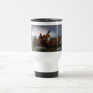 Crossing Delaware 1776: General George Washington Travel Mug