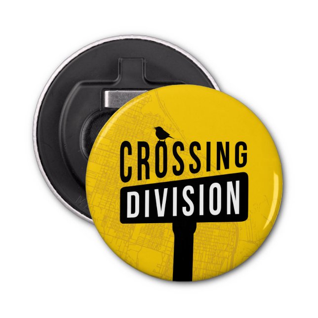Crossing Division Bottle Opener Magnet (Front)