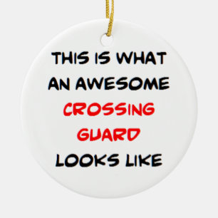 crossing guard, awesome ceramic tree decoration