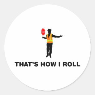 Crossing Guard Classic Round Sticker