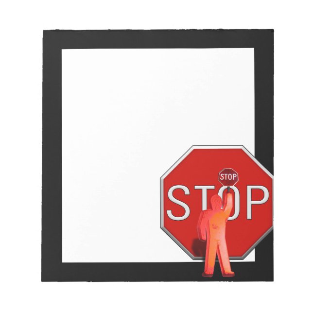Crossing Guard with Stop Sign Notepad (Front)