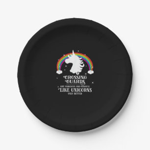 Crossing Guards are Magical Like Unicorns Funny Ts Paper Plate