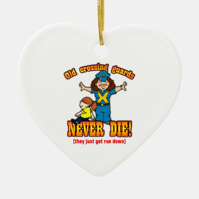 Crossing Guards Ceramic Tree Decoration (Front)