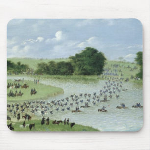 Crossing of the San Joaquin River, Paraguay, 1865 Mouse Mat