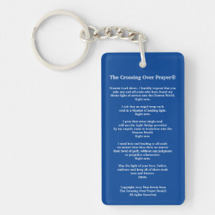 Crossing Over Prayer Keychain