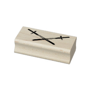 Crossing Swords Rubber Stamp
