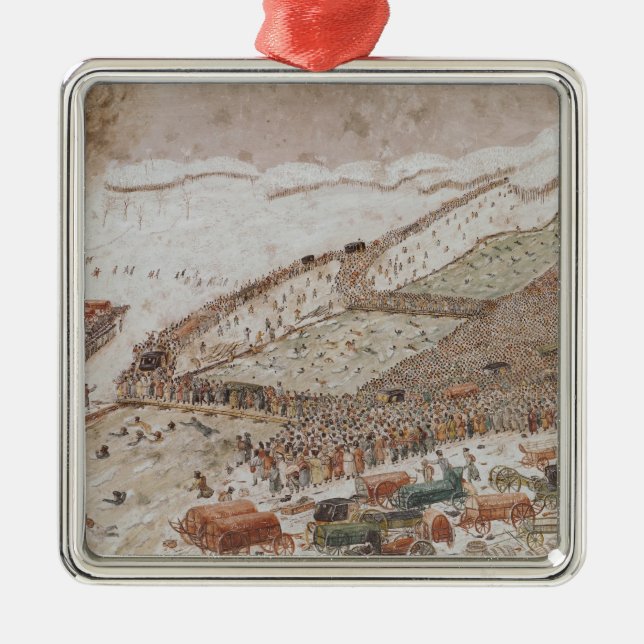 Crossing the Berezina, November 1812 Metal Tree Decoration (Front)