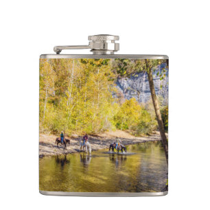 Crossing The Buffalo River Flask