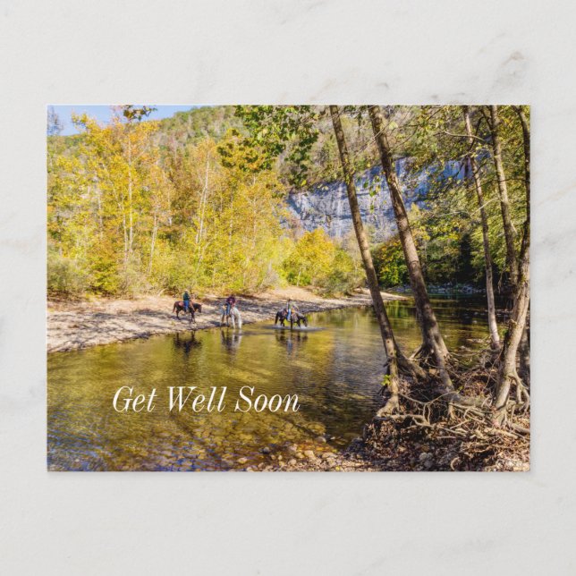 Crossing The Buffalo River Get Well Postcard (Front)