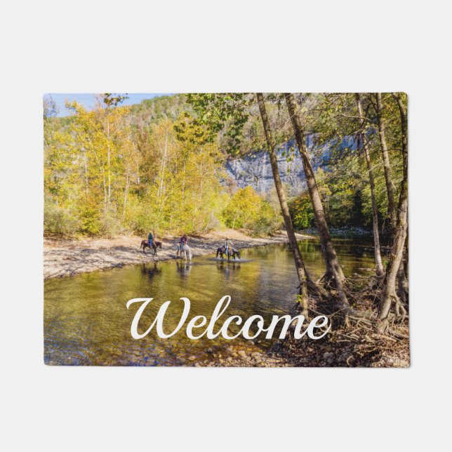 Crossing The Buffalo River Welcome Doormat (Front)