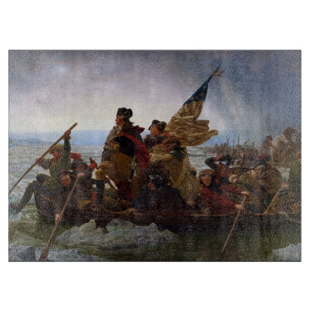Crossing the Delaware River, George Washington Cutting Board (Front)