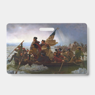 Crossing the Delaware River, George Washington ID Badge
