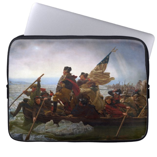 Crossing the Delaware River, George Washington Laptop Sleeve (Front)