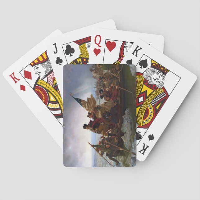 Crossing the Delaware River, George Washington Playing Cards (Back)