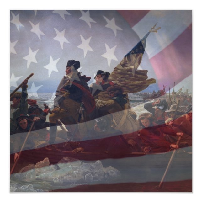 Crossing the Delaware River Stretched Canvas Print (Front)